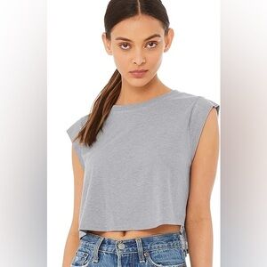 new • bella + canvas festival cropped muscle tee